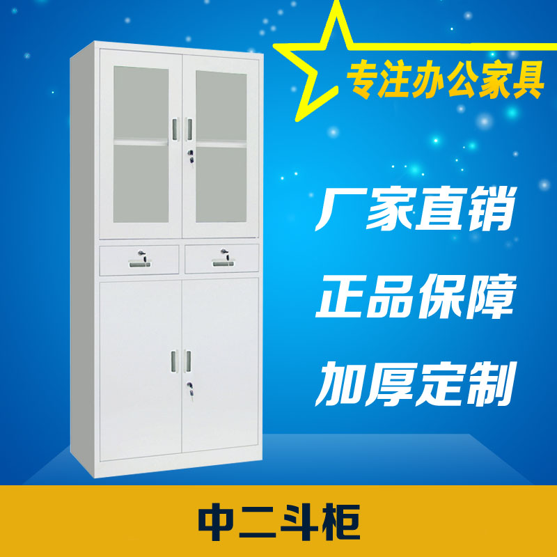 钢制铁皮加厚中二斗文件柜