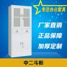 钢制铁皮加厚中二斗文件柜