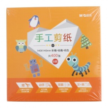 晨光(M&G)文具48K/400页DIY儿童手工剪纸材料(彩印纸*48+线稿*144+色纸*208+剪刀*1) 单盒装Z48M11（单位：盒）